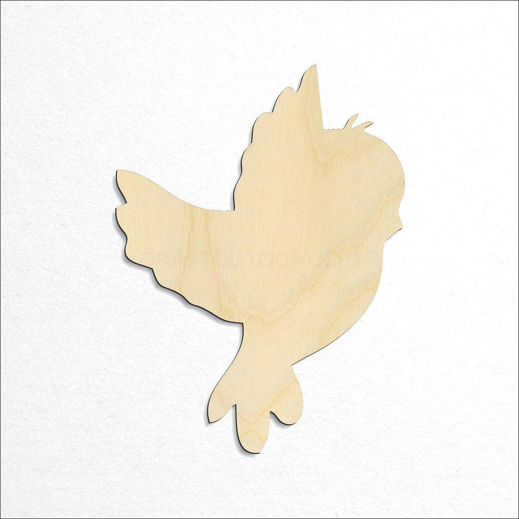 Wooden Cartoon Bird craft shape available in sizes of 1 inch and up