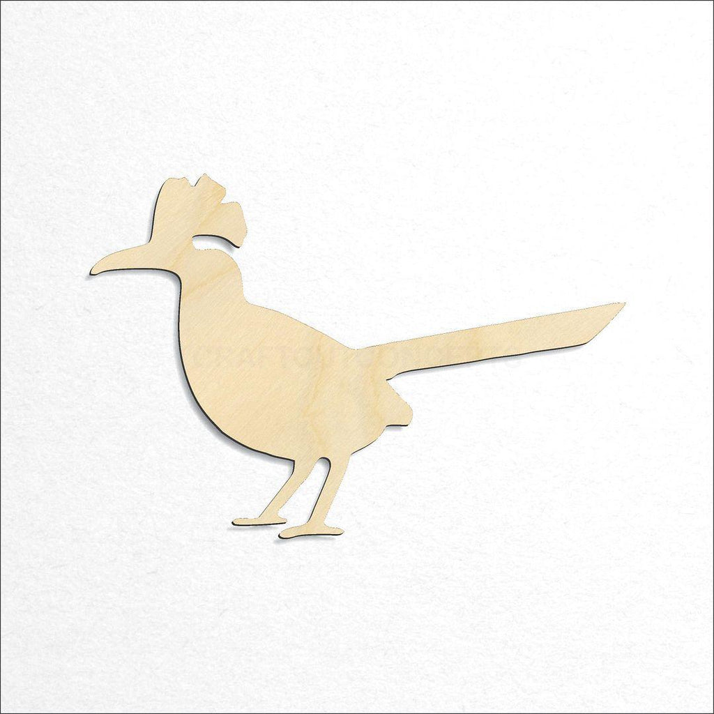 Wooden Roadrunner craft shape available in sizes of 3 inch and up