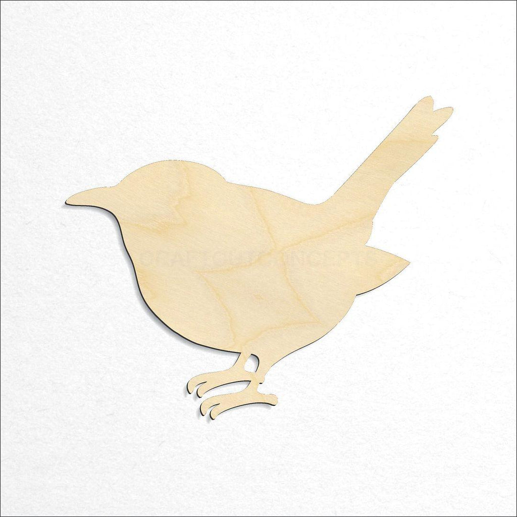 Wooden Wren craft shape available in sizes of 3 inch and up