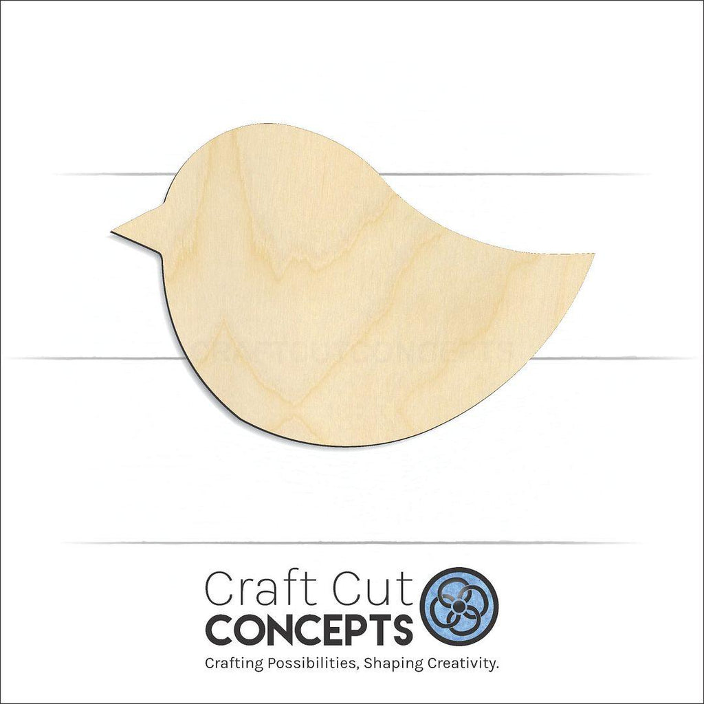 Craft Cut Concepts Logo under a wood Cute Bird craft shape and blank