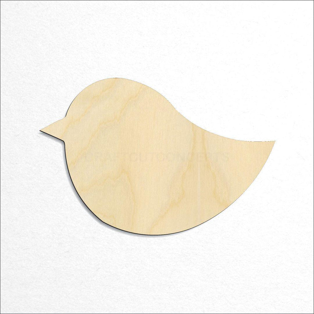 Wooden Cute Bird craft shape available in sizes of 1 inch and up