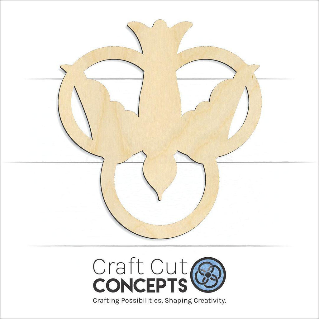 Craft Cut Concepts Logo under a wood Trinity Dove craft shape and blank