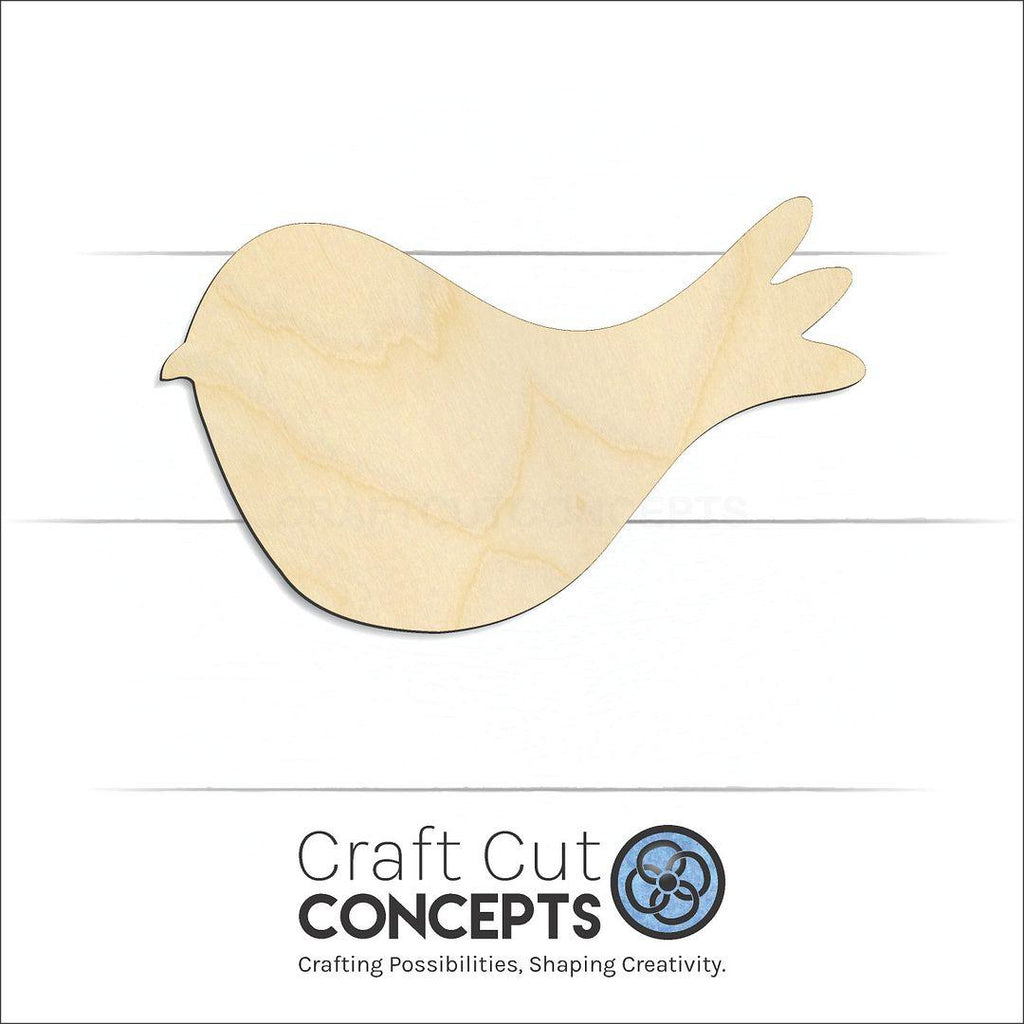 Craft Cut Concepts Logo under a wood Cute Bird craft shape and blank