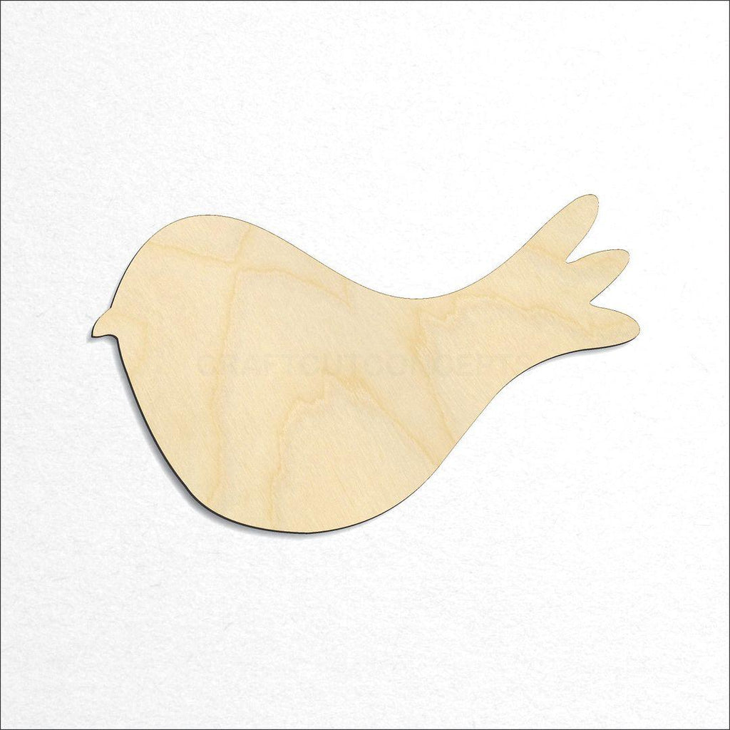 Wooden Cute Bird craft shape available in sizes of 1 inch and up