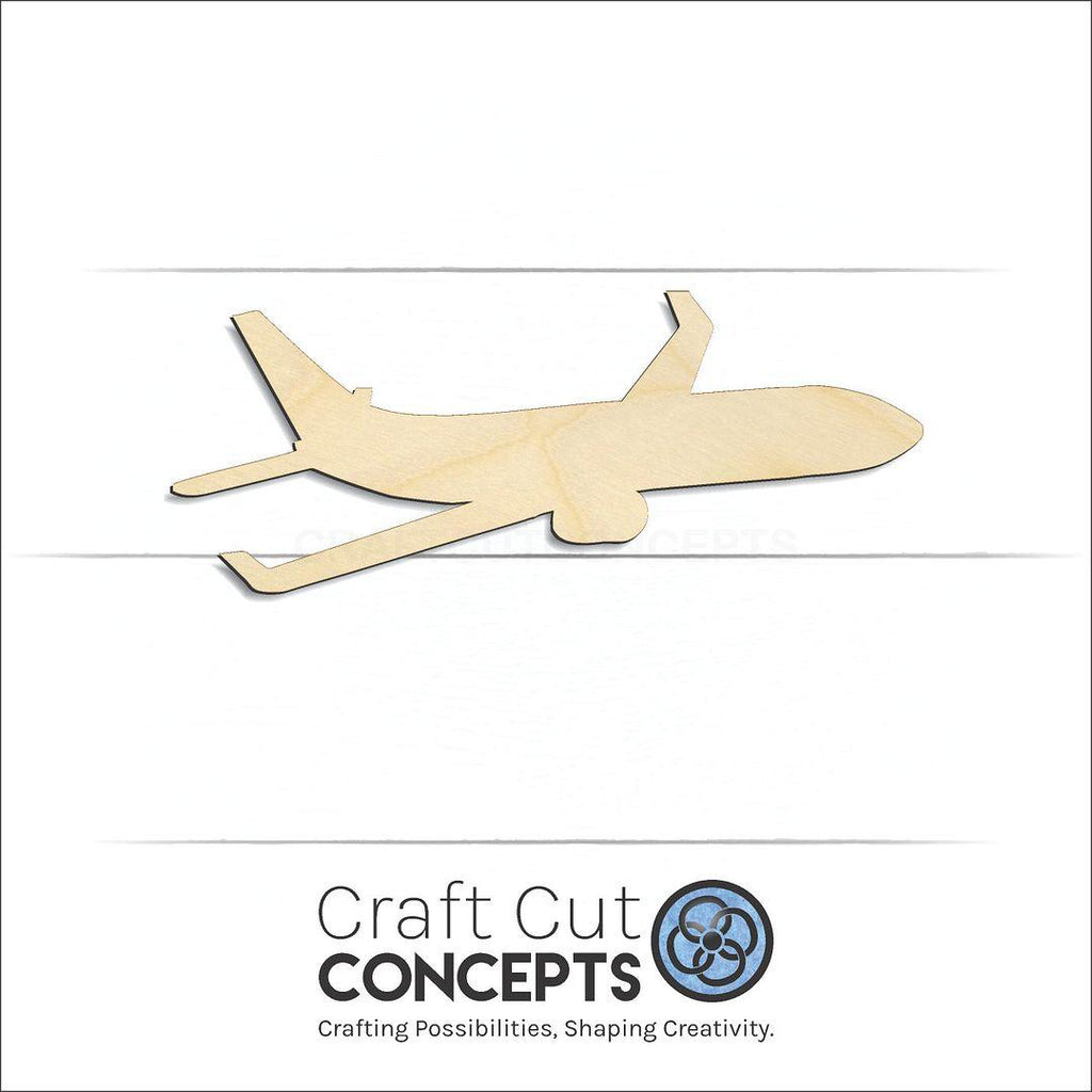 Craft Cut Concepts Logo under a wood Airplane craft shape and blank