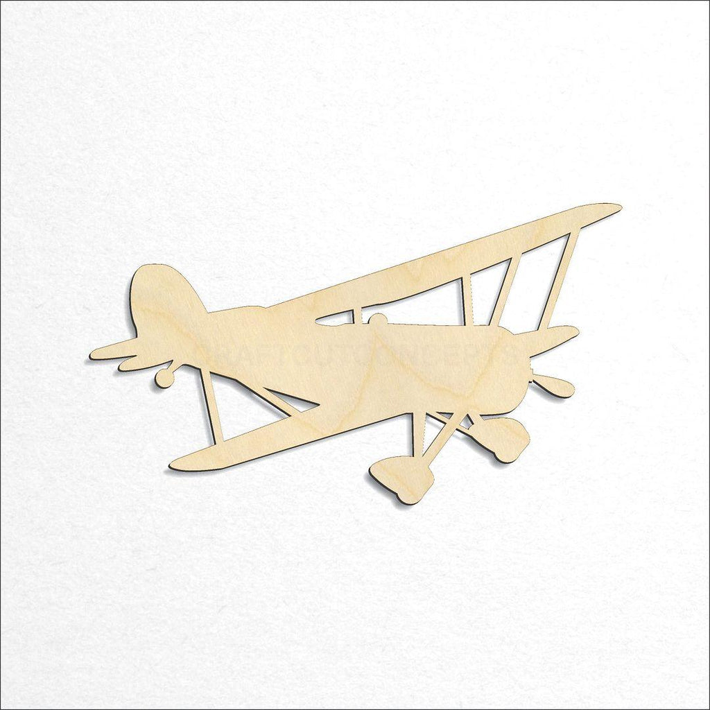 Wooden Biplane Airplane craft shape available in sizes of 2 inch and up