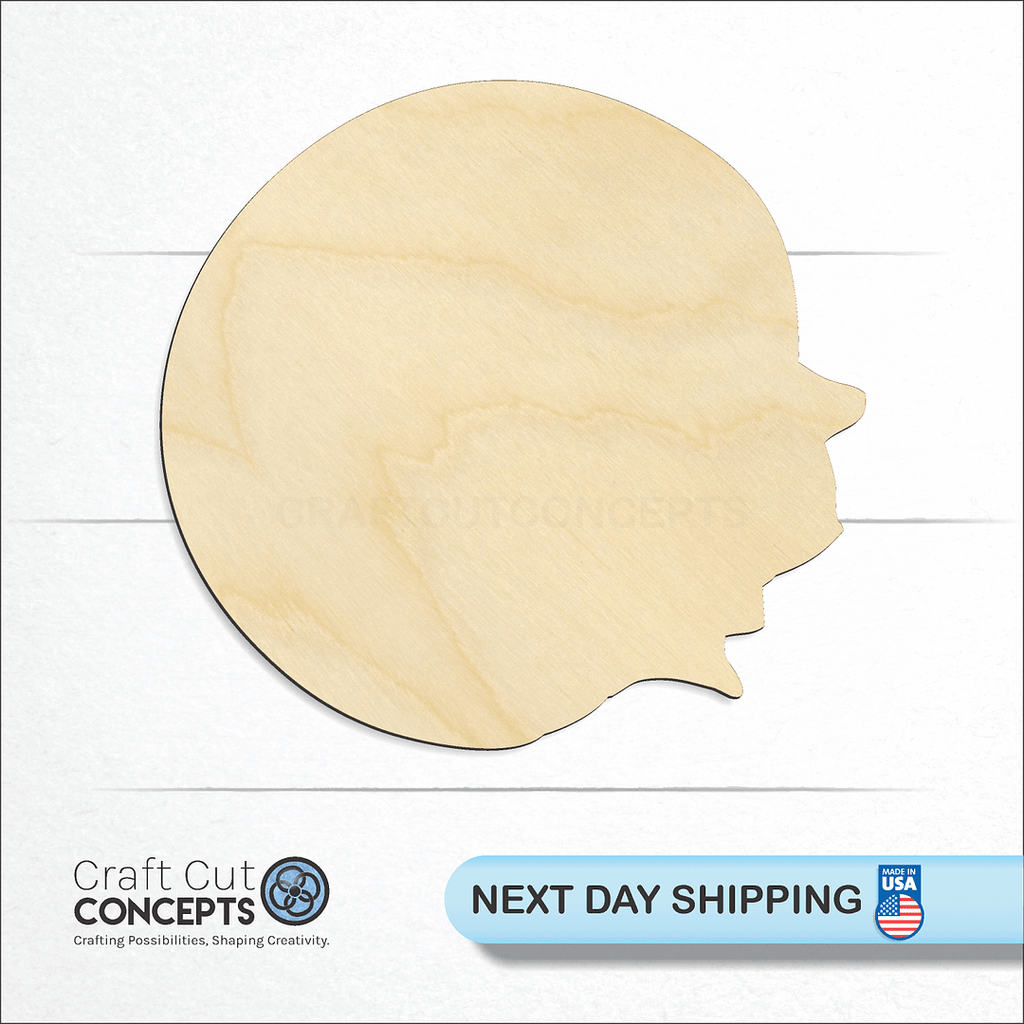 Craft Cut Concepts logo and next day shipping banner with an unfinished wood Blueberry-2 craft shape and blank