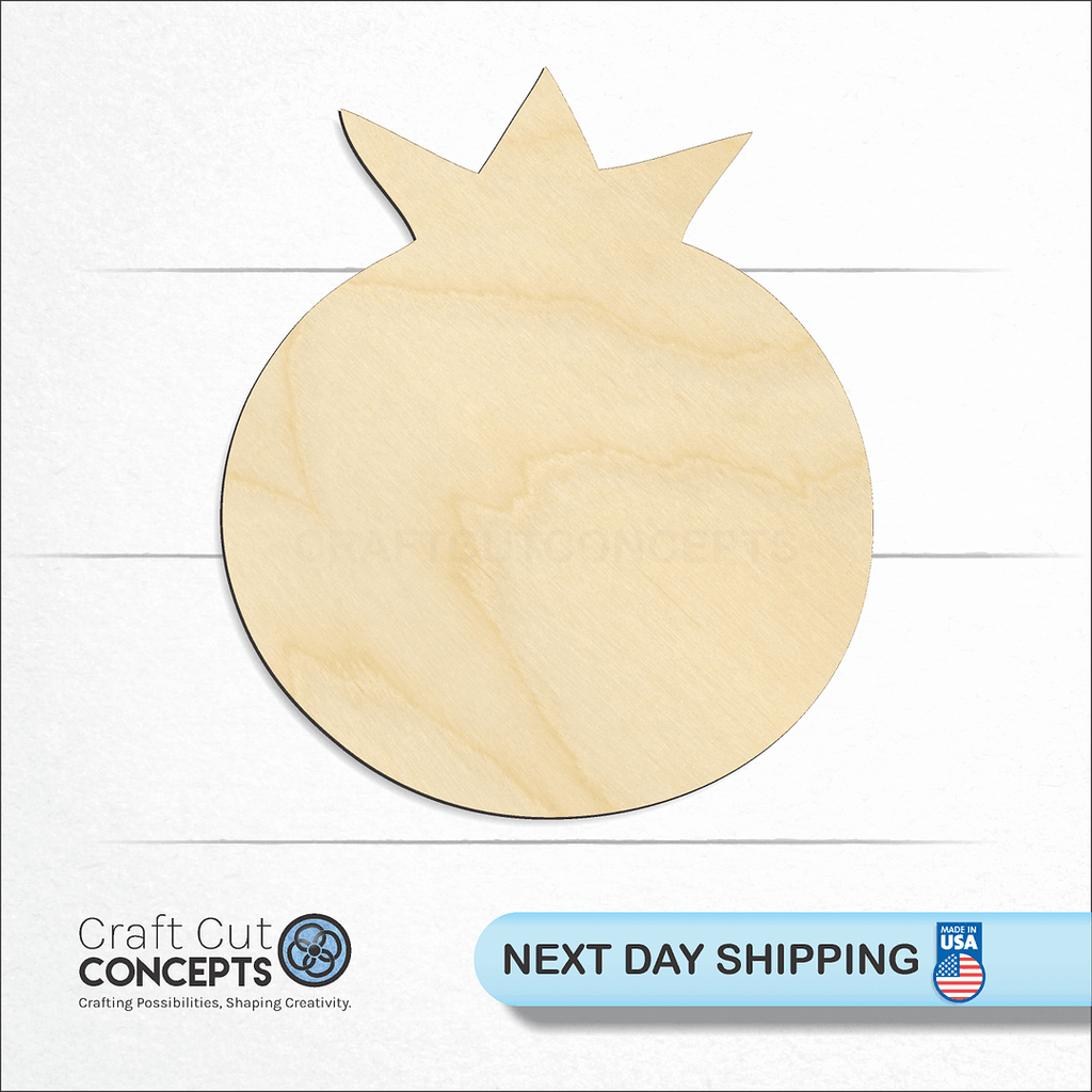 Craft Cut Concepts logo and next day shipping banner with an unfinished wood Blueberry craft shape and blank