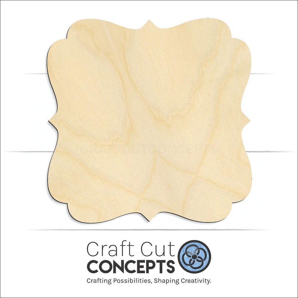 Craft Cut Concepts Logo under a wood Fancy Frame craft shape and blank