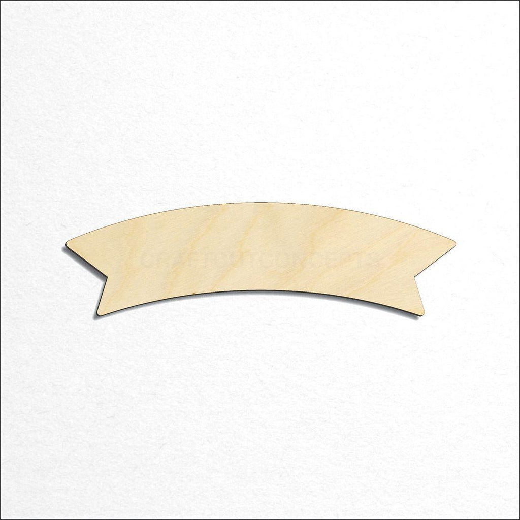 Wooden Banner craft shape available in sizes of 2 inch and up