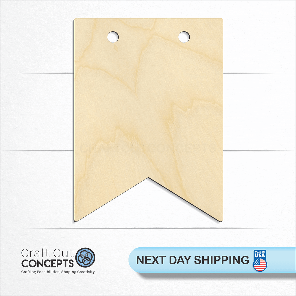 Craft Cut Concepts logo and next day shipping banner with an unfinished wood Sign Banner craft shape and blank