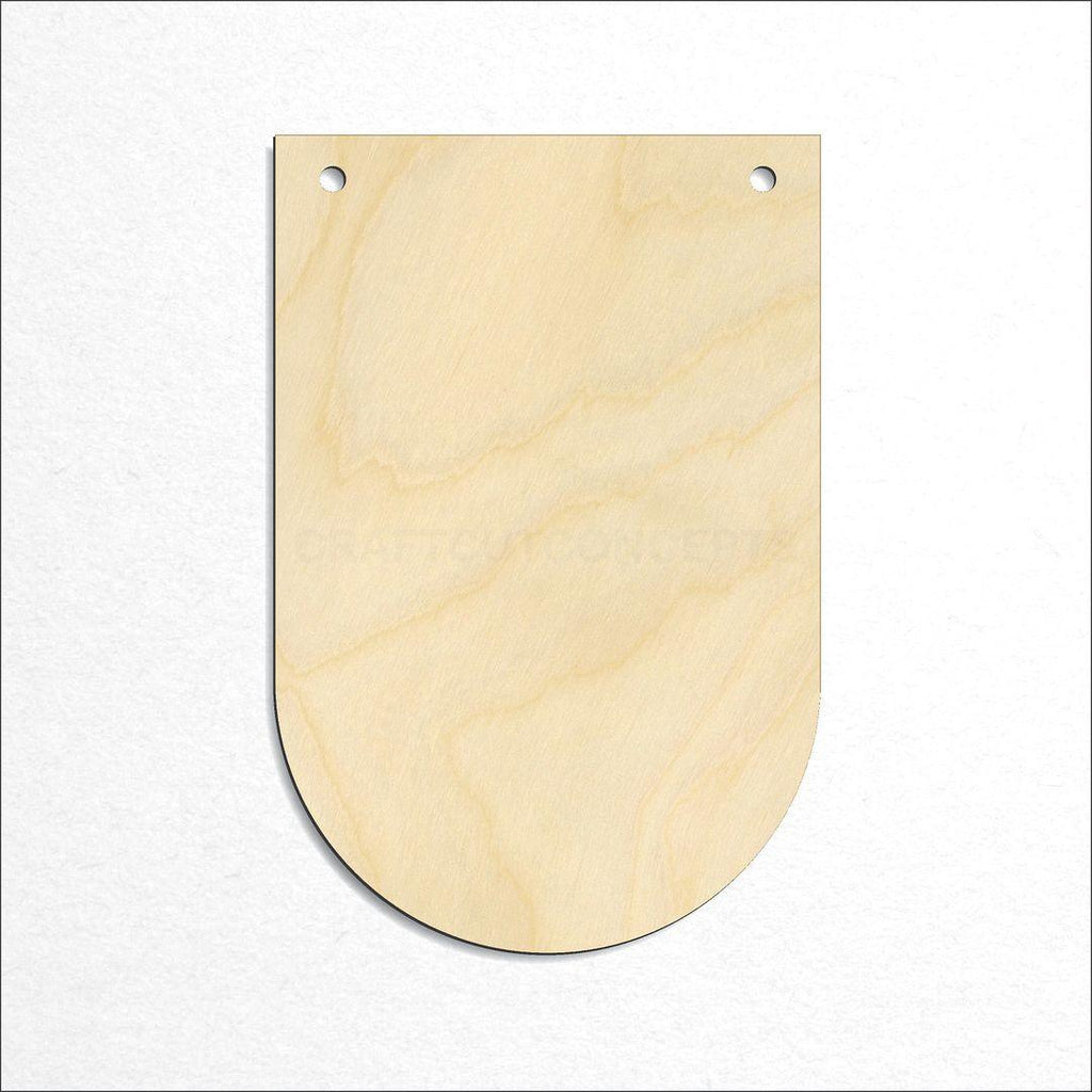 Wooden Rounded Banner Long craft shape available in sizes of 2 inch and up