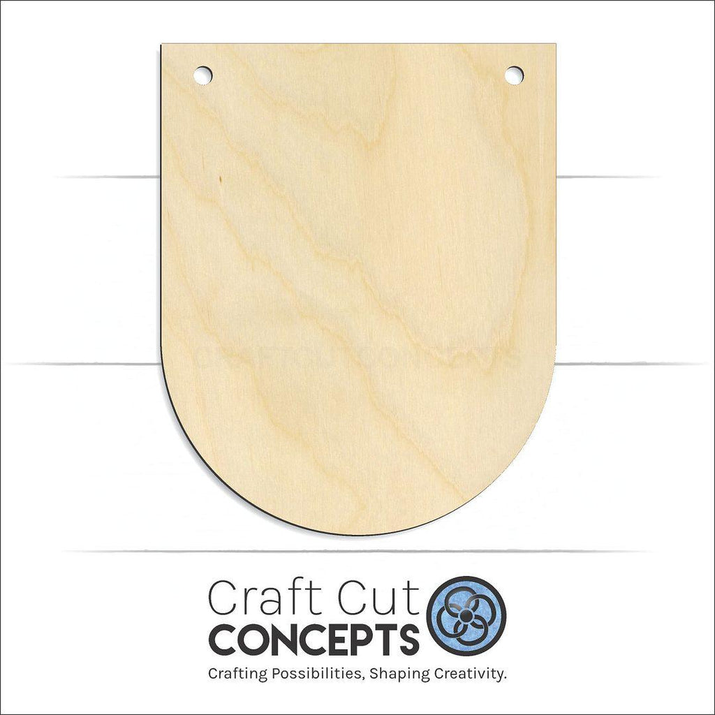 Craft Cut Concepts Logo under a wood Rounded Banner Medium craft shape and blank