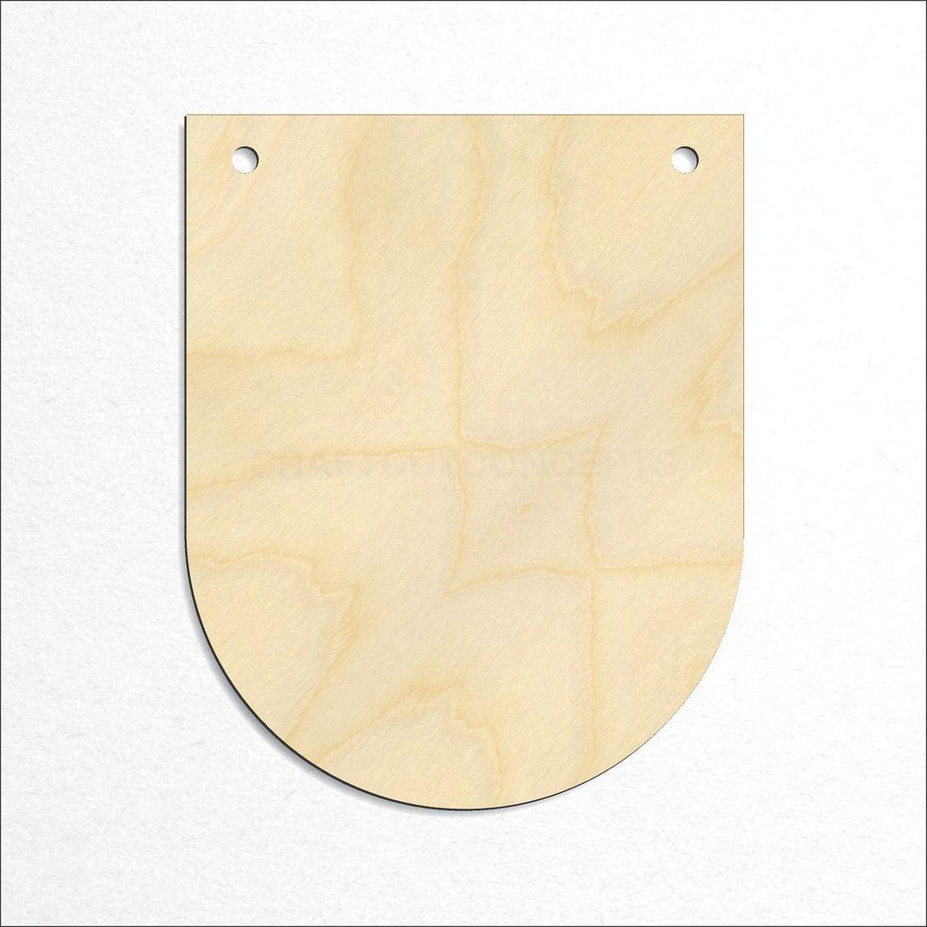 Wooden Rounded Banner Medium craft shape available in sizes of 2 inch and up