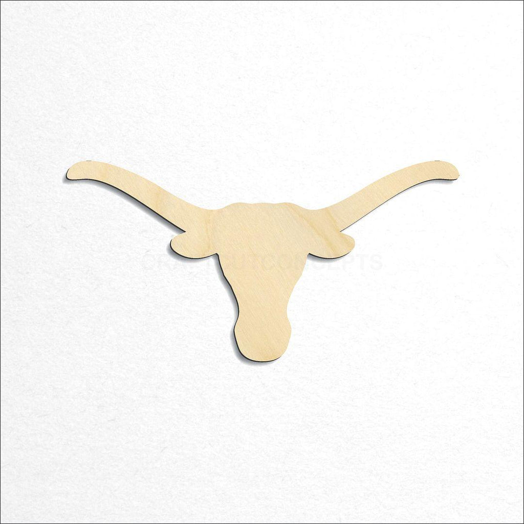 Wooden Longhorn craft shape available in sizes of 2 inch and up