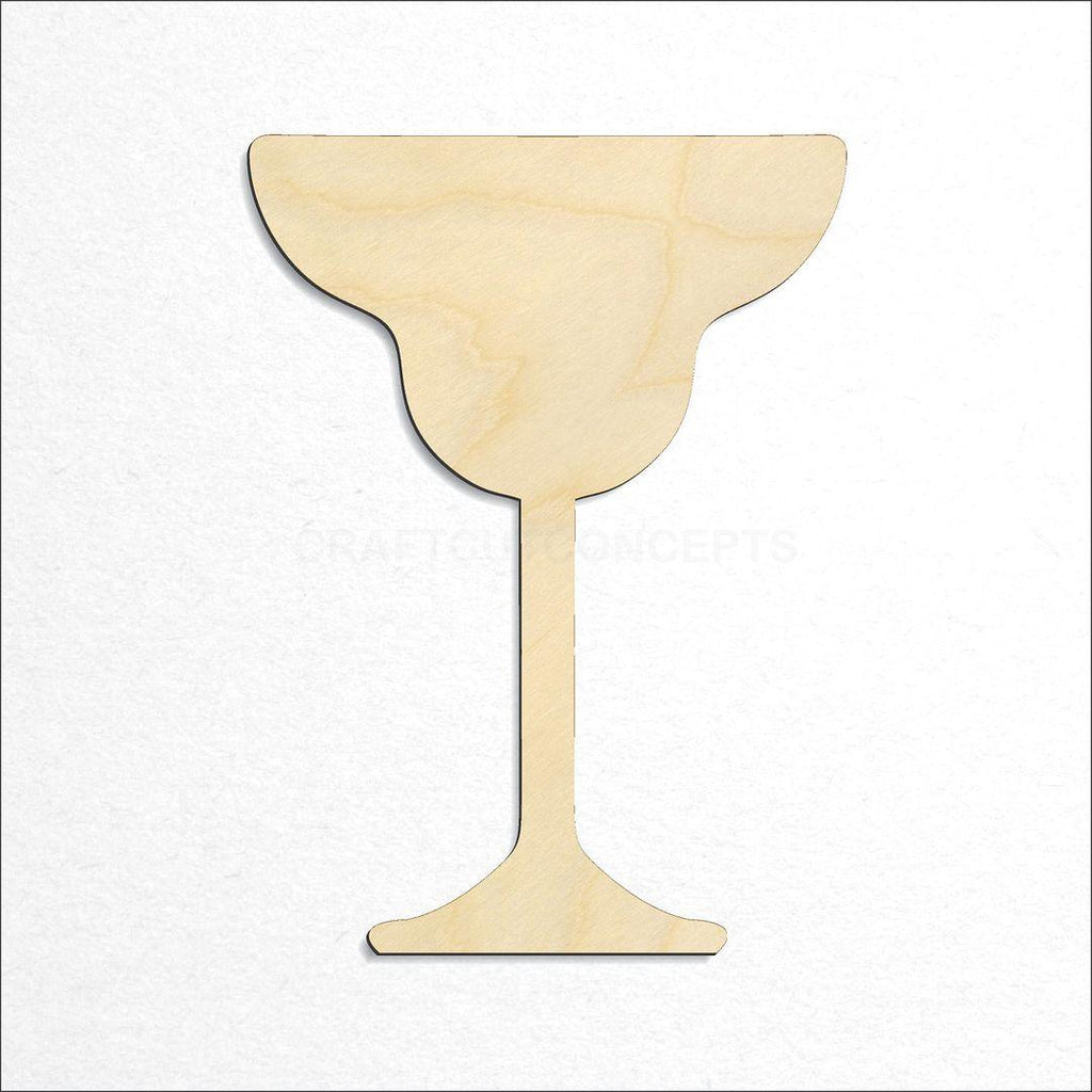 Wooden Margarita Glass craft shape available in sizes of 2 inch and up