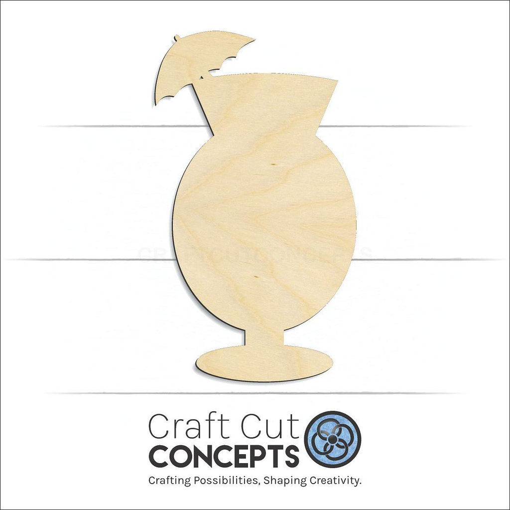 Craft Cut Concepts Logo under a wood Fruity Bar Drink Glass craft shape and blank