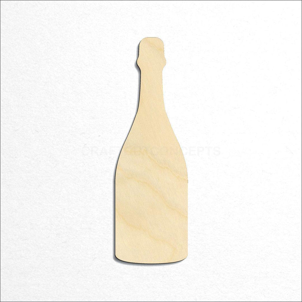 Wooden Champane Bottle craft shape available in sizes of 2 inch and up