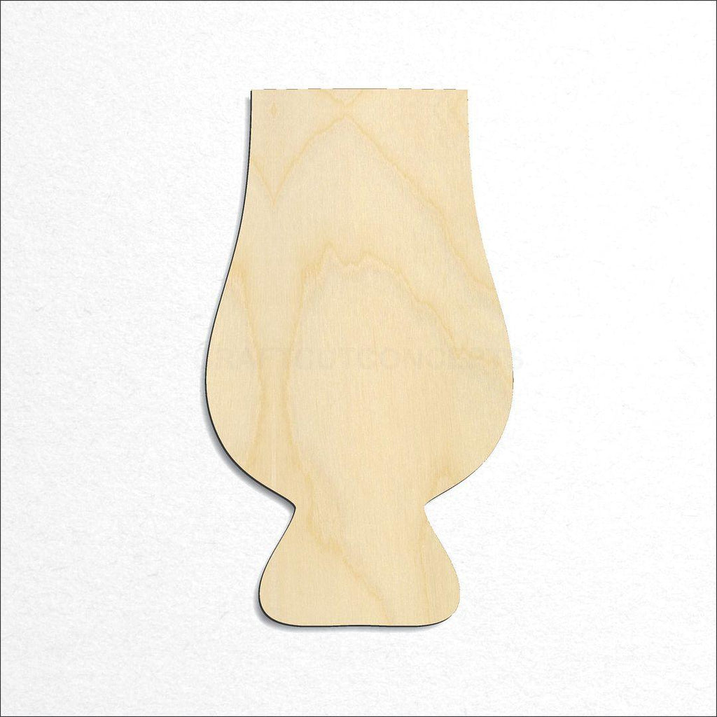 Wooden Glencairn Wine craft shape available in sizes of 2 inch and up