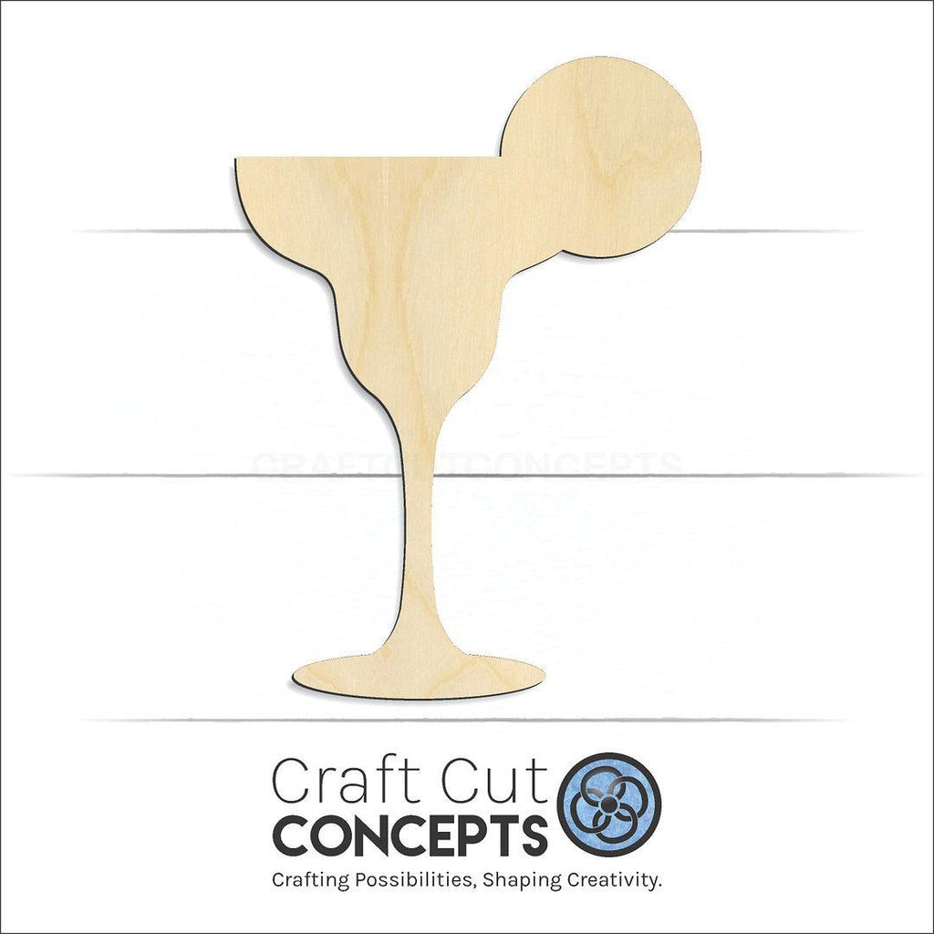 Craft Cut Concepts Logo under a wood Wine Glass craft shape and blank