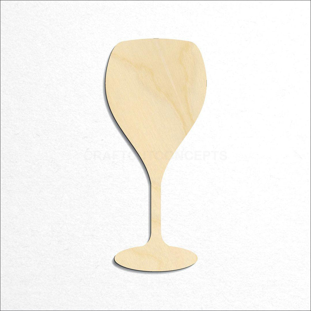 Wooden Wine Glass craft shape available in sizes of 2 inch and up