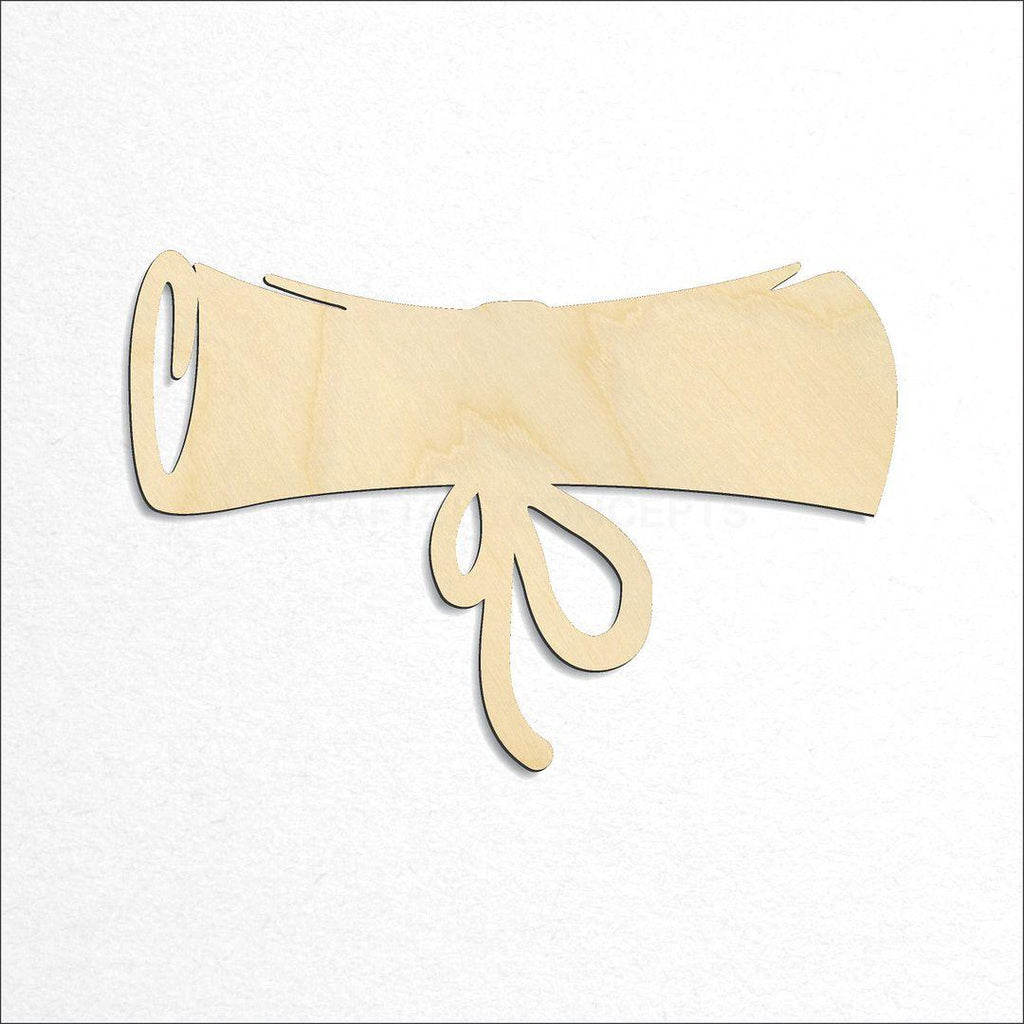 Wooden Graduation Diploma craft shape available in sizes of 3 inch and up