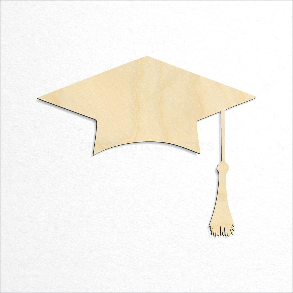 Wooden Graduation Cap craft shape available in sizes of 4 inch and up