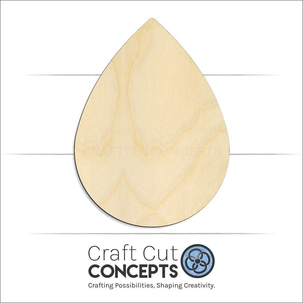 Craft Cut Concepts Logo under a wood Tear Rain Drop craft shape and blank