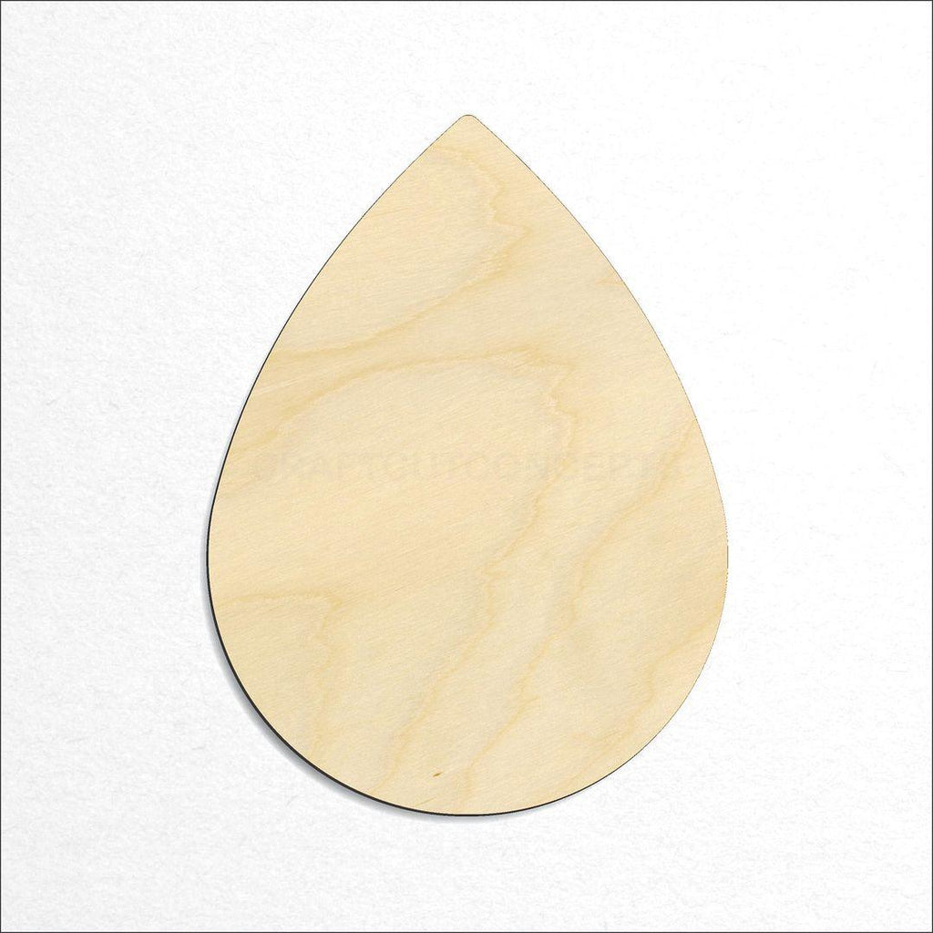 Wooden Tear Rain Drop craft shape available in sizes of 1 inch and up