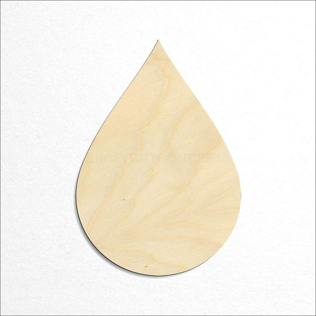 Wooden Tear Rain Drop craft shape available in sizes of 1 inch and up