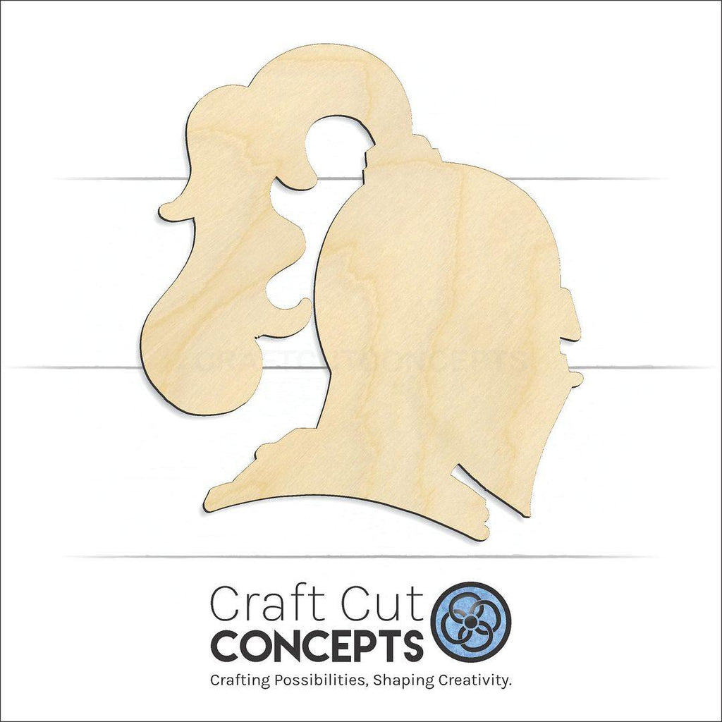 Craft Cut Concepts Logo under a wood Knight Head craft shape and blank