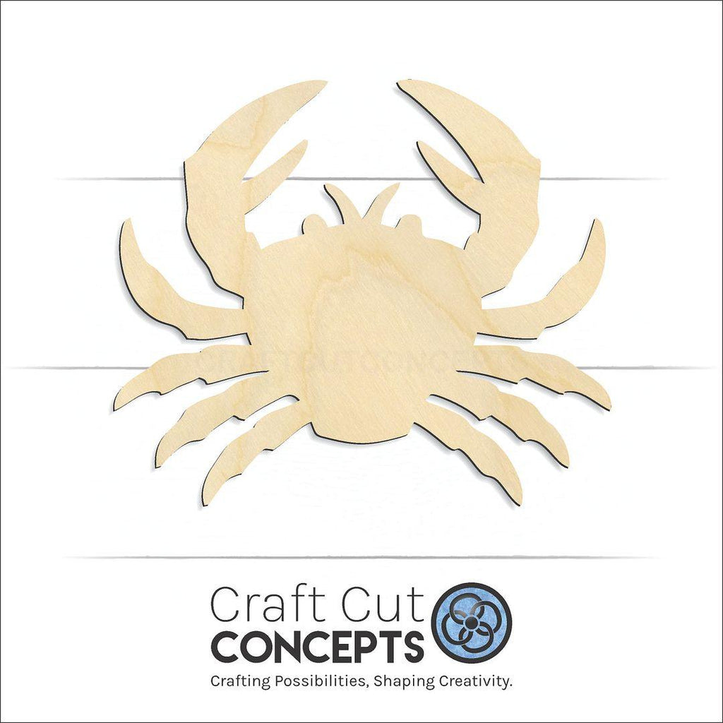 Craft Cut Concepts Logo under a wood Crab craft shape and blank