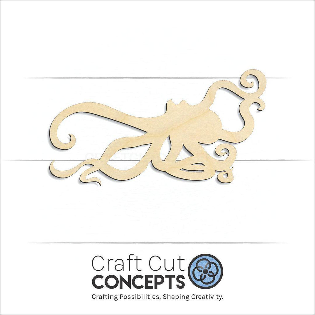 Craft Cut Concepts Logo under a wood Octopus craft shape and blank