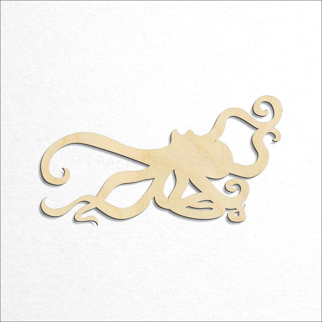 Wooden Octopus craft shape available in sizes of 4 inch and up