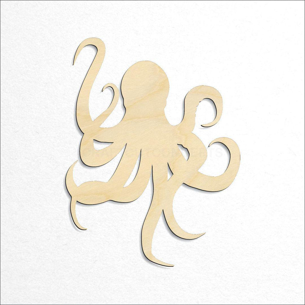 Wooden Octopus craft shape available in sizes of 4 inch and up