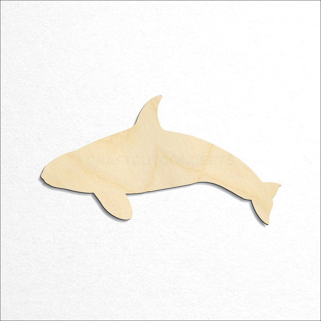 Wooden Killer Whale Orca craft shape available in sizes of 2 inch and up