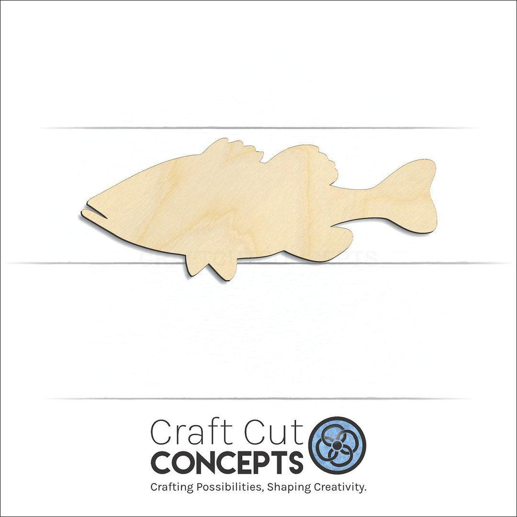 Craft Cut Concepts Logo under a wood Cod Fish craft shape and blank