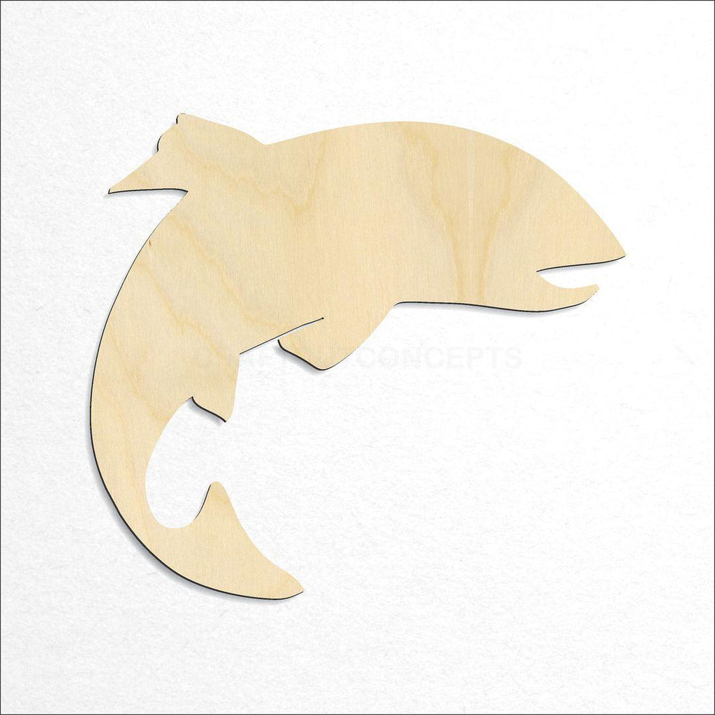 Wooden Salmon Fish craft shape available in sizes of 2 inch and up