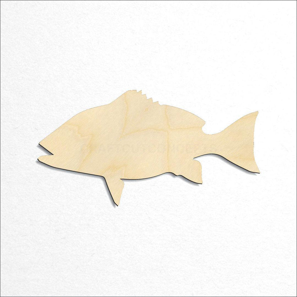 Wooden Red Snapper craft shape available in sizes of 2 inch and up