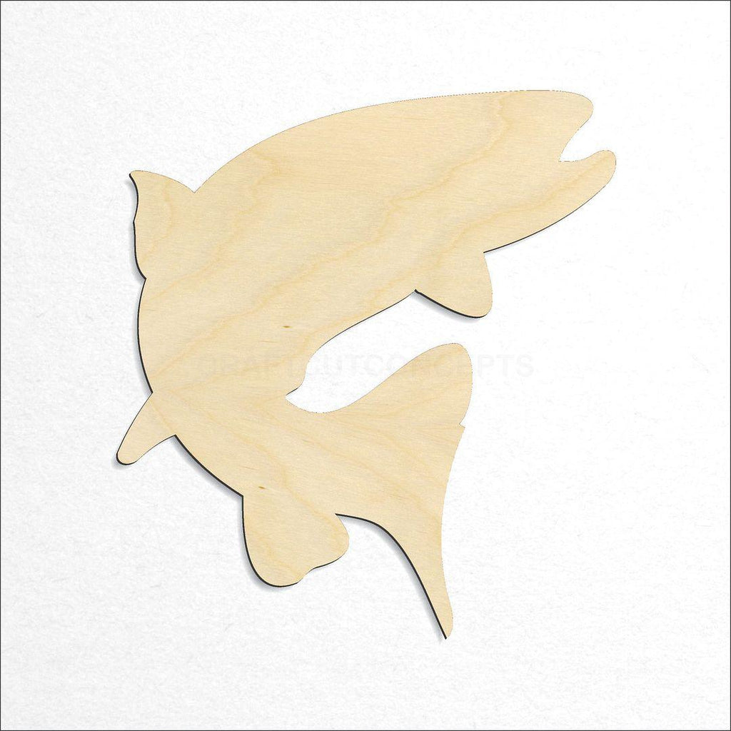 Wooden Salmon craft shape available in sizes of 2 inch and up