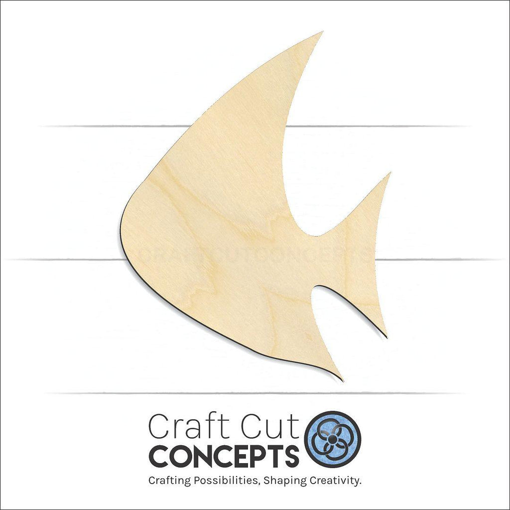 Craft Cut Concepts Logo under a wood Generic Topical Fish craft shape and blank