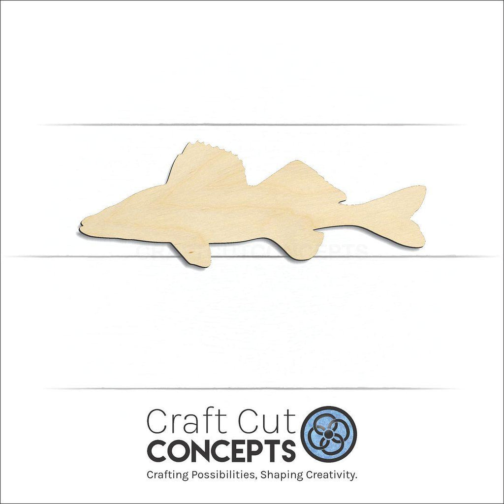 Craft Cut Concepts Logo under a wood Walleye craft shape and blank