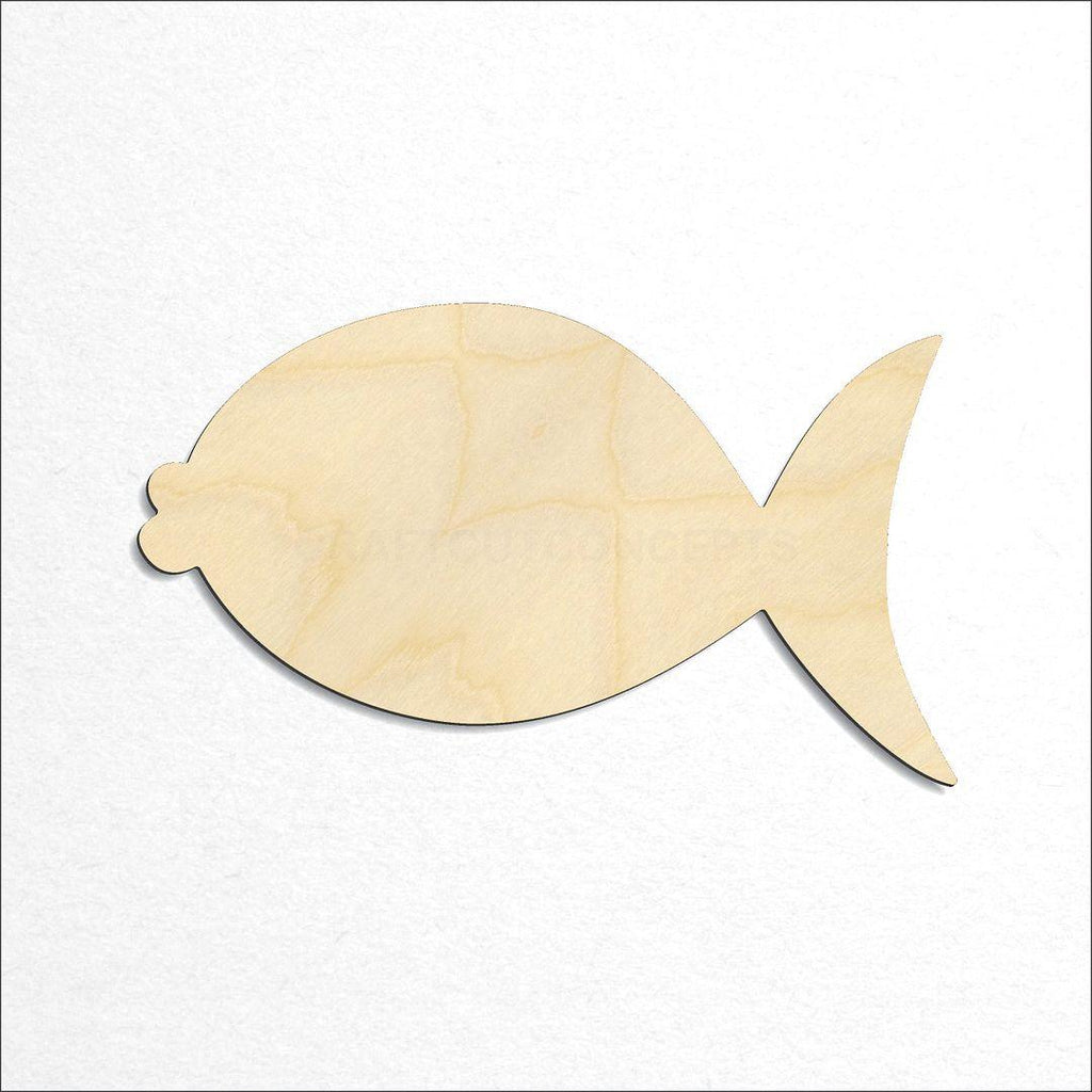 Wooden Lady Fish craft shape available in sizes of 1 inch and up