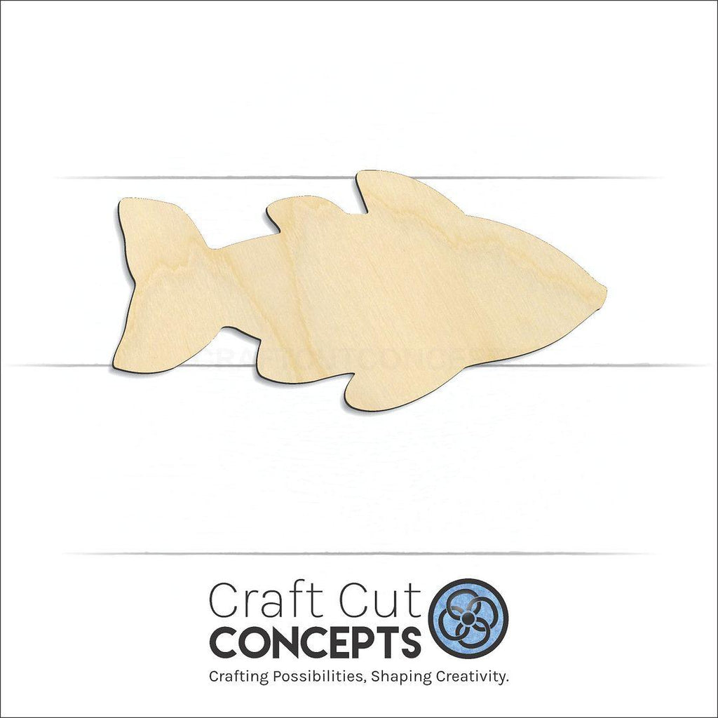 Craft Cut Concepts Logo under a wood  Fish craft shape and blank