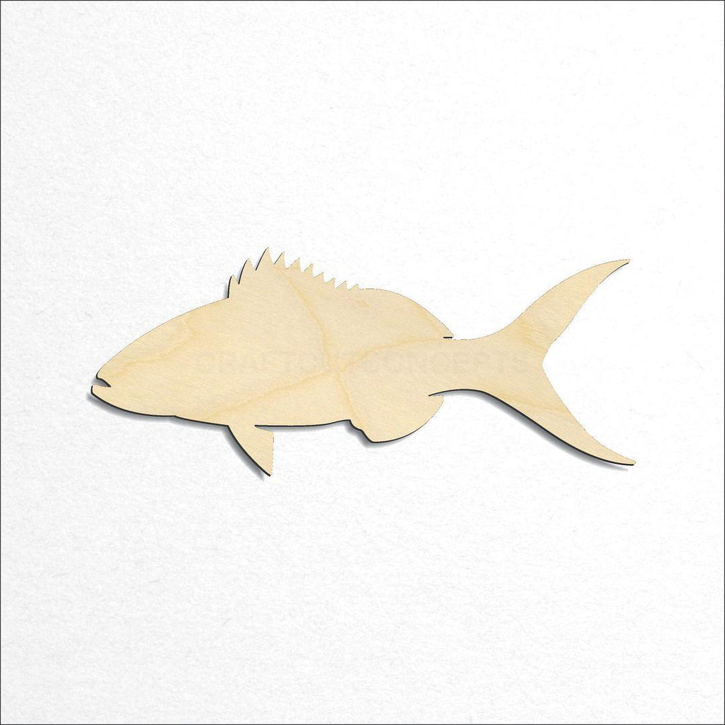 Wooden Yellow Snapper Fish craft shape available in sizes of 2 inch and up