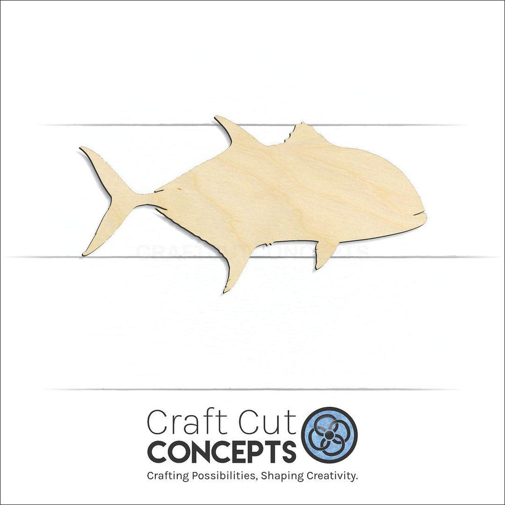 Craft Cut Concepts Logo under a wood Amberjack craft shape and blank