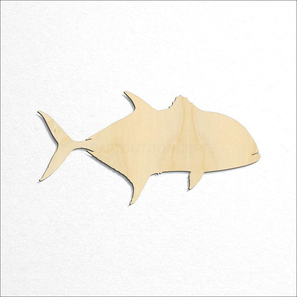 Wooden Amberjack craft shape available in sizes of 2 inch and up