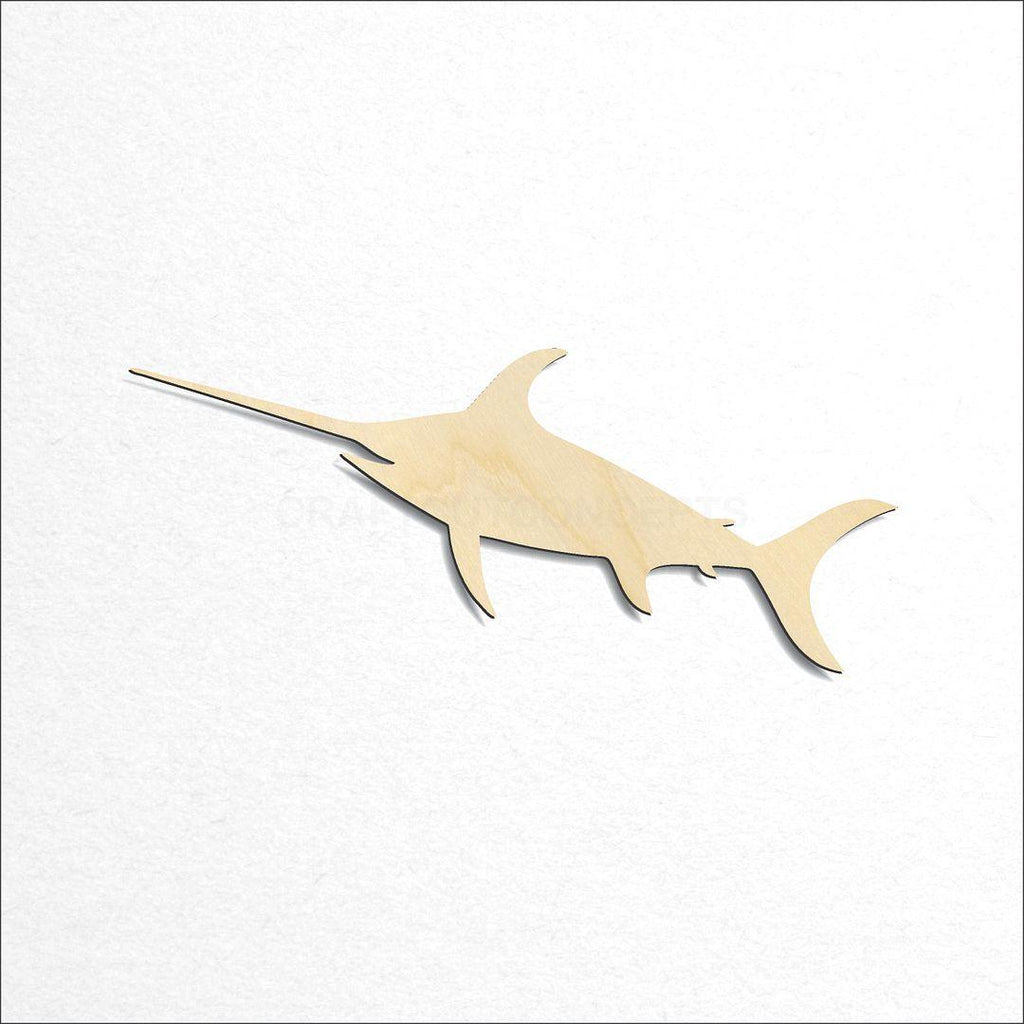 Wooden Sword Fish craft shape available in sizes of 3 inch and up