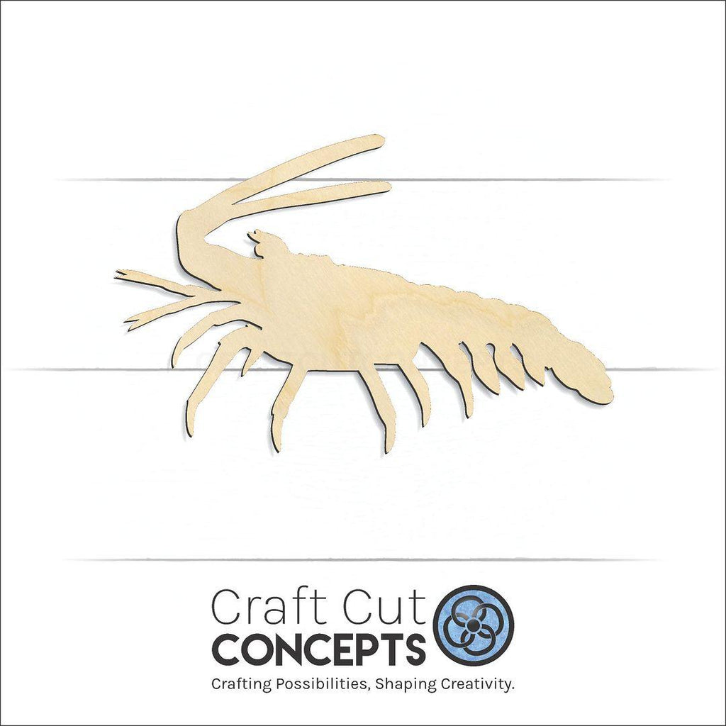 Craft Cut Concepts Logo under a wood Lobster craft shape and blank