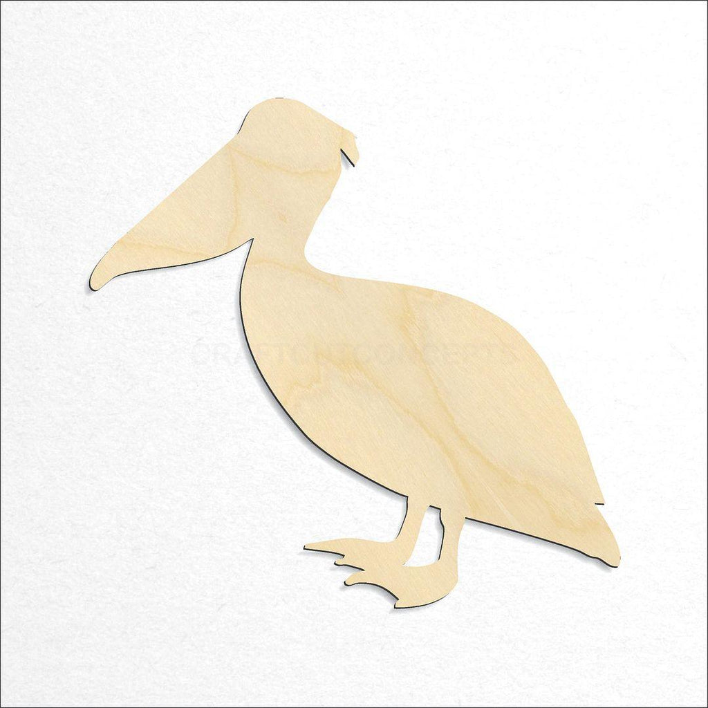 Wooden Pelican craft shape available in sizes of 2 inch and up